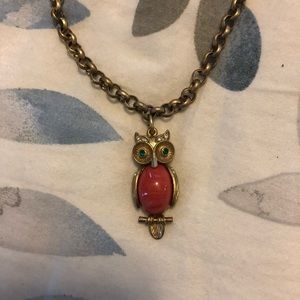 Gold & Enamel Owl Stella & Dot Necklace